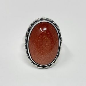Goldstone  sterling silver 925 women ring